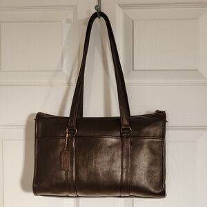 Vintage Coach Brown Leather Shoulder Bag #6618